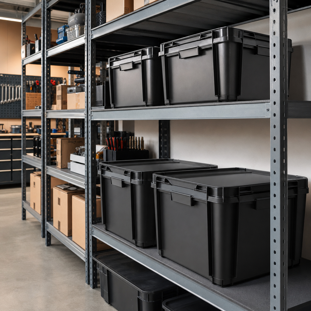 42L Heavy Duty Plastic Storage Box with Lid