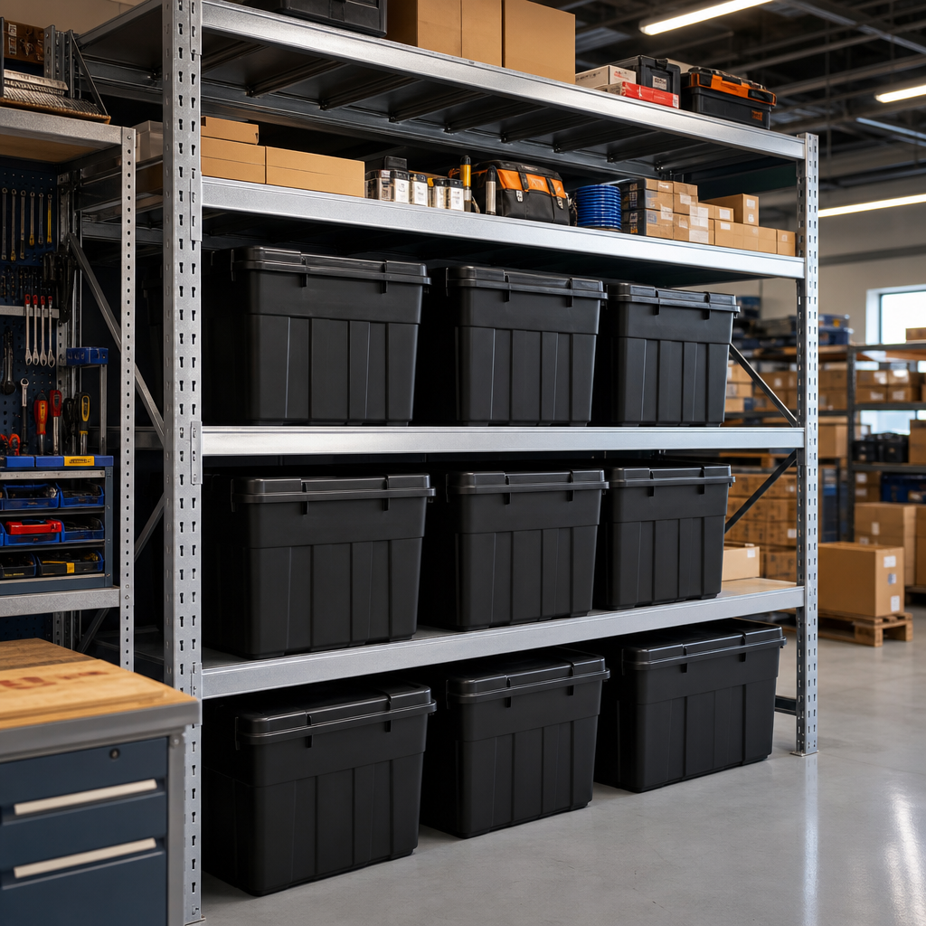 42L Heavy Duty Plastic Storage Boxes with Lids – Pack of 10