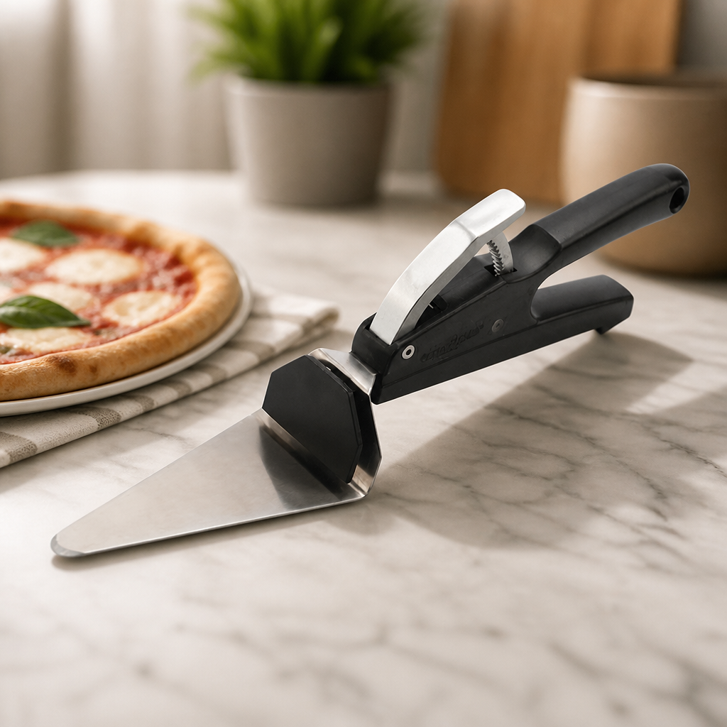 Commercial Pizza Server Lifter 350mm Stainless Steel Black Silver