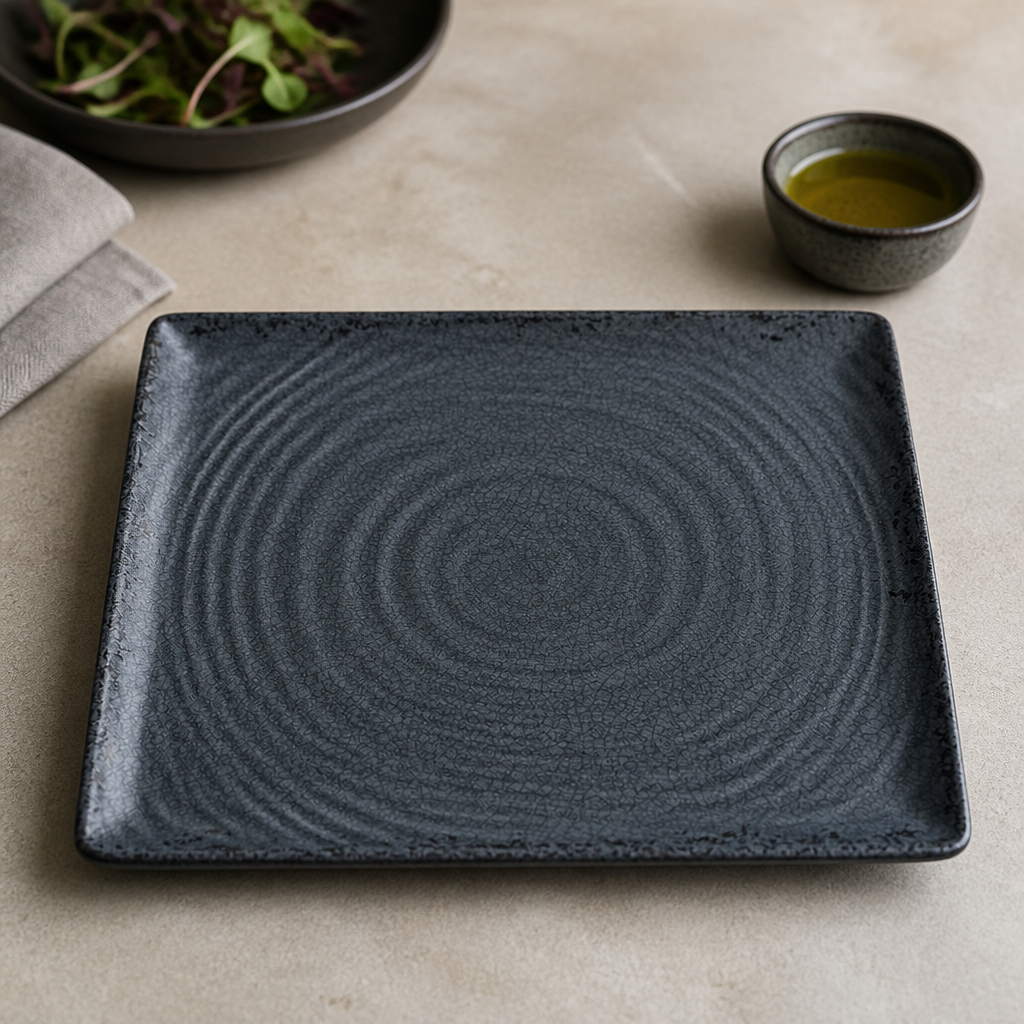 Slate Melamine Gastronorm Platter 1/2 Size 324 x 270mm Set