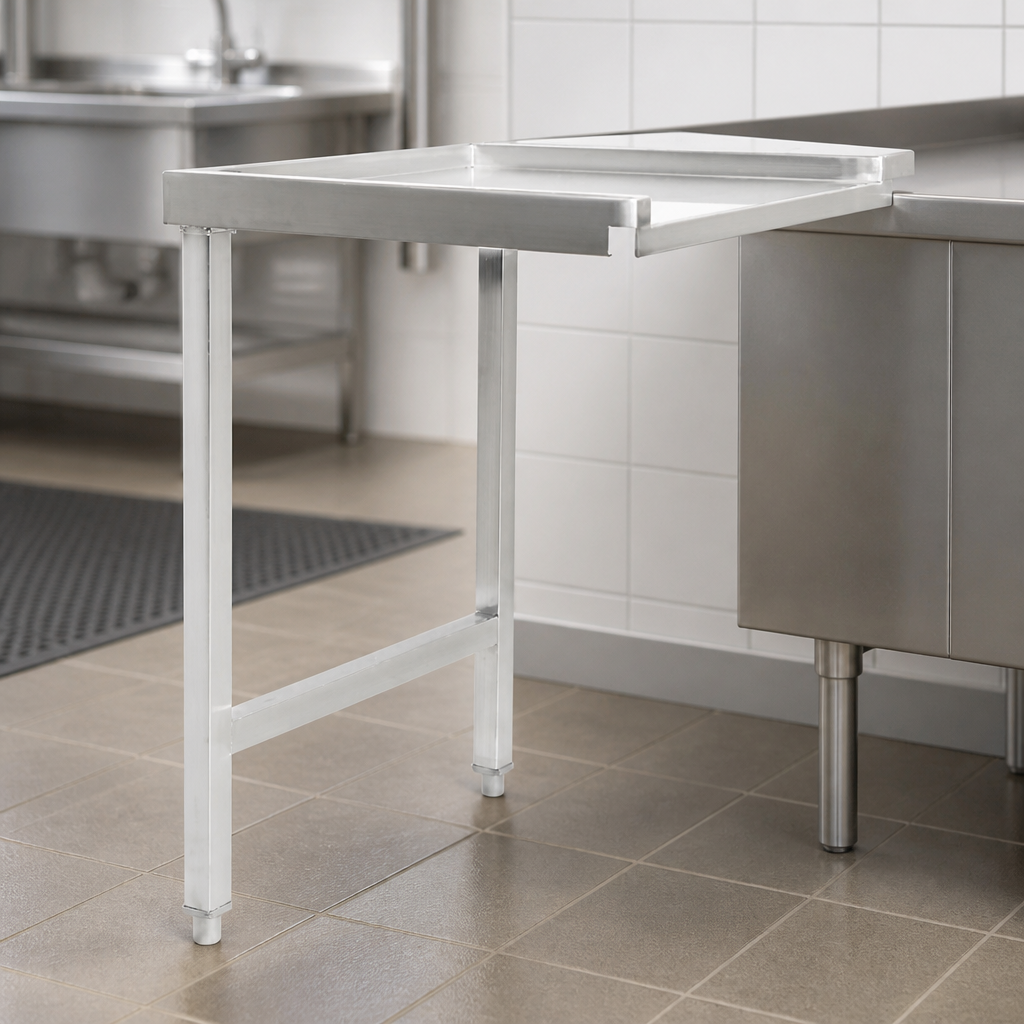 Commercial Pass Through Dishwash Table 600mm Stainless Steel