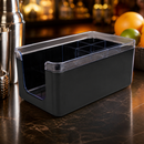 Commercial Bar Caddy Black ABS for Napkins Straws and Stirrer