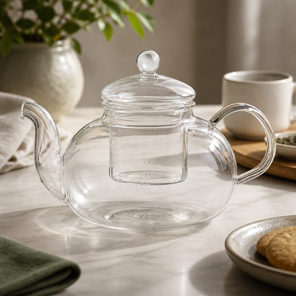 1 Litre Commercial Glass Teapot for Tea and Cocktails