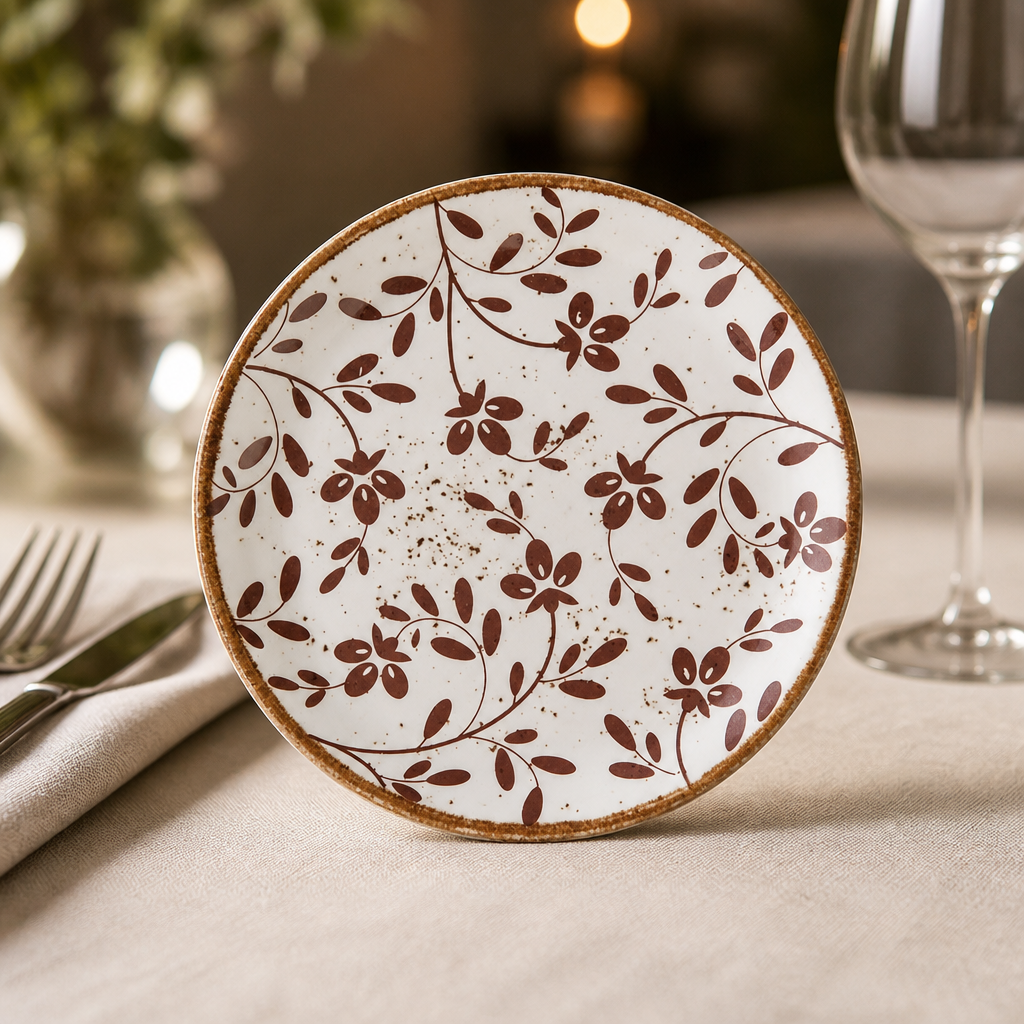 Commercial Coupe Plates 153mm Brown - 12 Pack