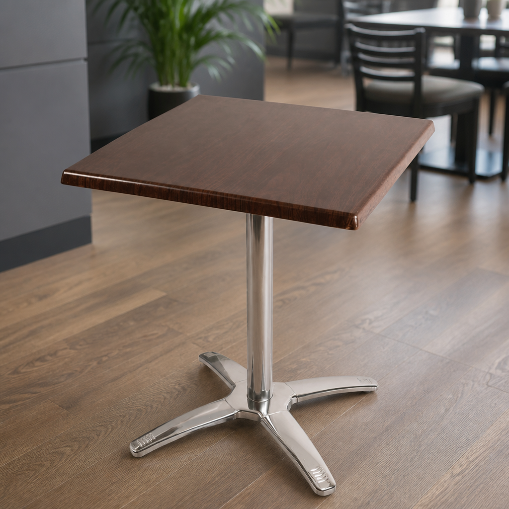 Commercial Dark Brown Table Top and Base Combo 710mm Height