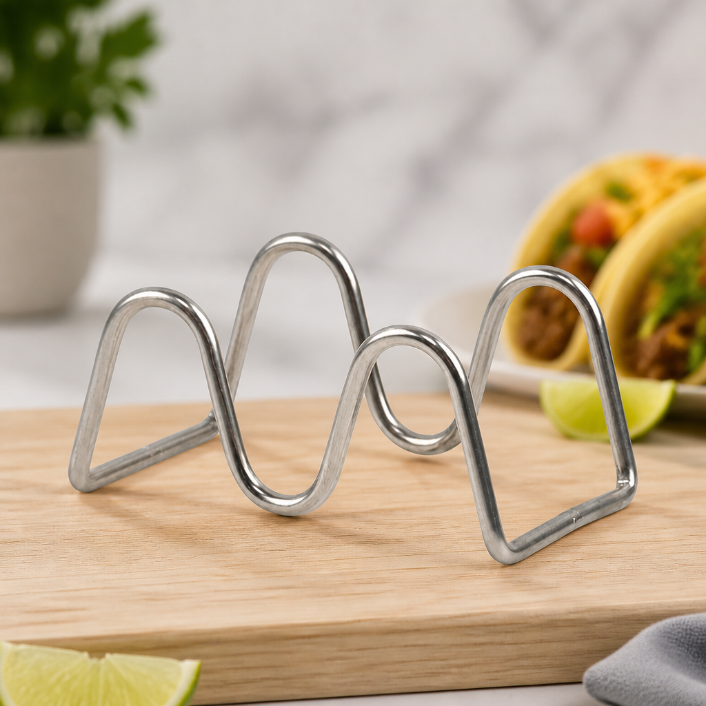 Stainless Steel 1-2 Taco Holder for Commercial Kitchens