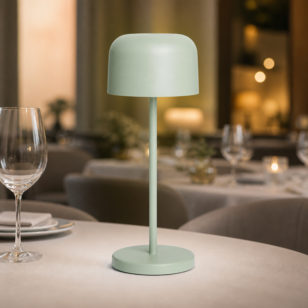 200mm Round Dome Table Lamp with USB Charging Base