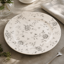 Commercial Vintage Prints Plates 305mm Grey Rose Design 6 Pack