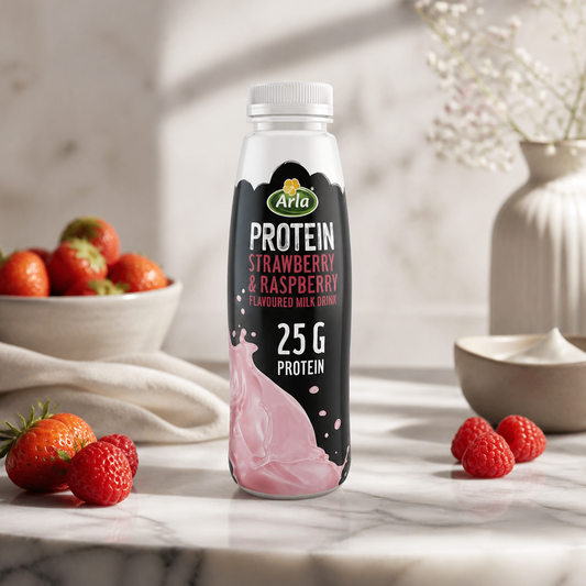 High Protein Strawberry Raspberry Milkshake 482ml 8 Pack