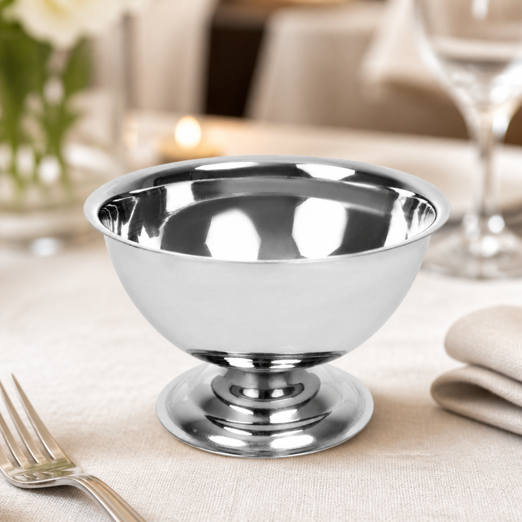 Commercial Ice Cream Sundae Cup 165ml Stainless Steel Glass
