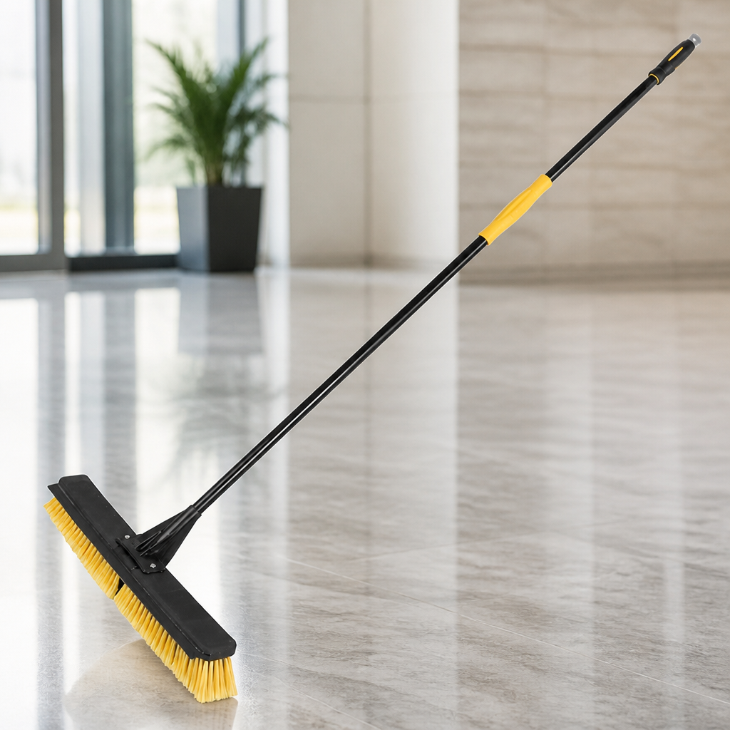 Heavy Duty Broom and Squeegee Set 24 Inch for commercial cleaning