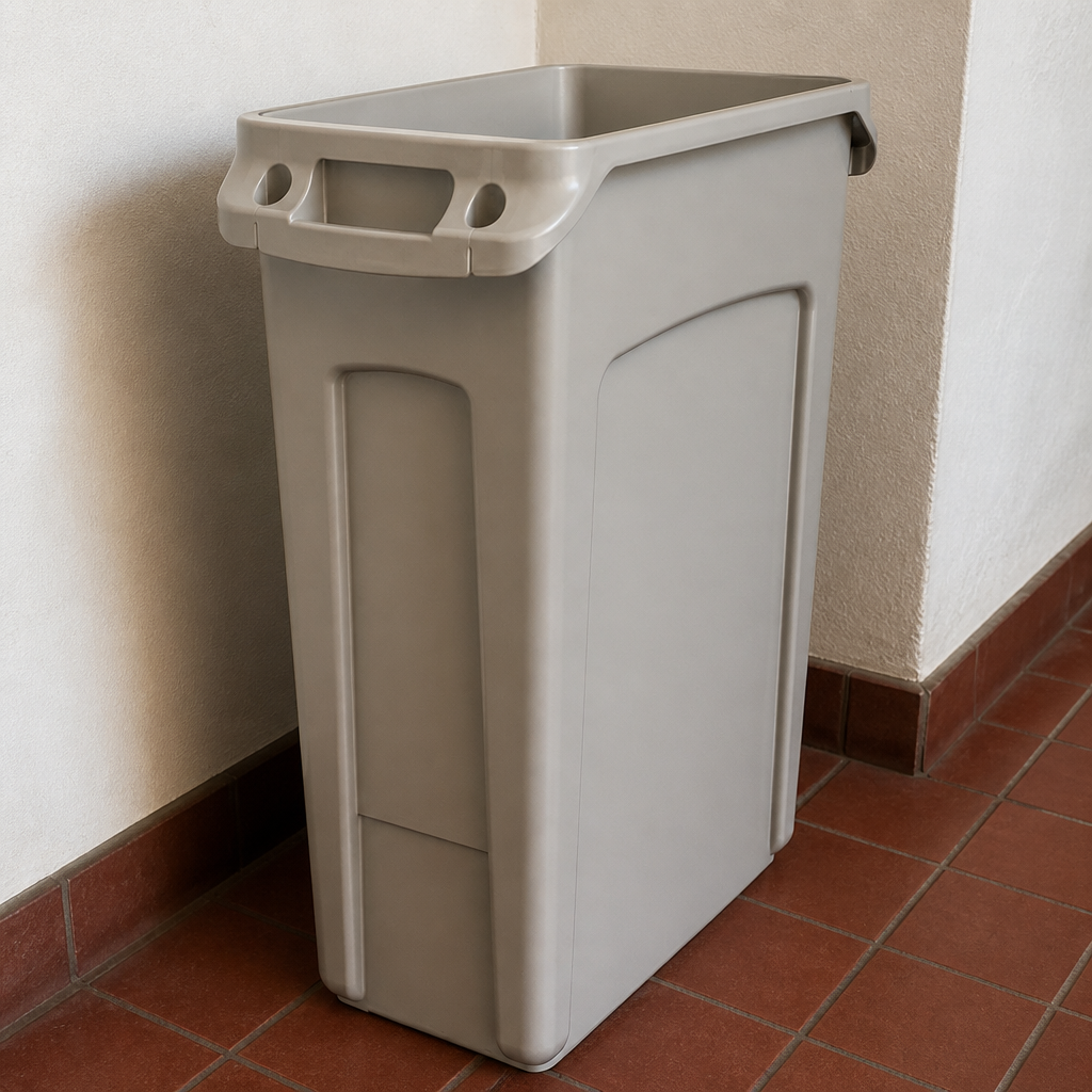 87L Commercial Recycling Bin with Venting Channels in Beige