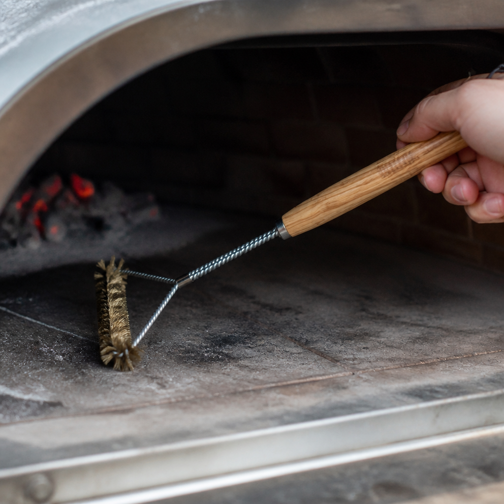 Commercial Oven Brush with Olive Wood Handle 460mm x 160mm