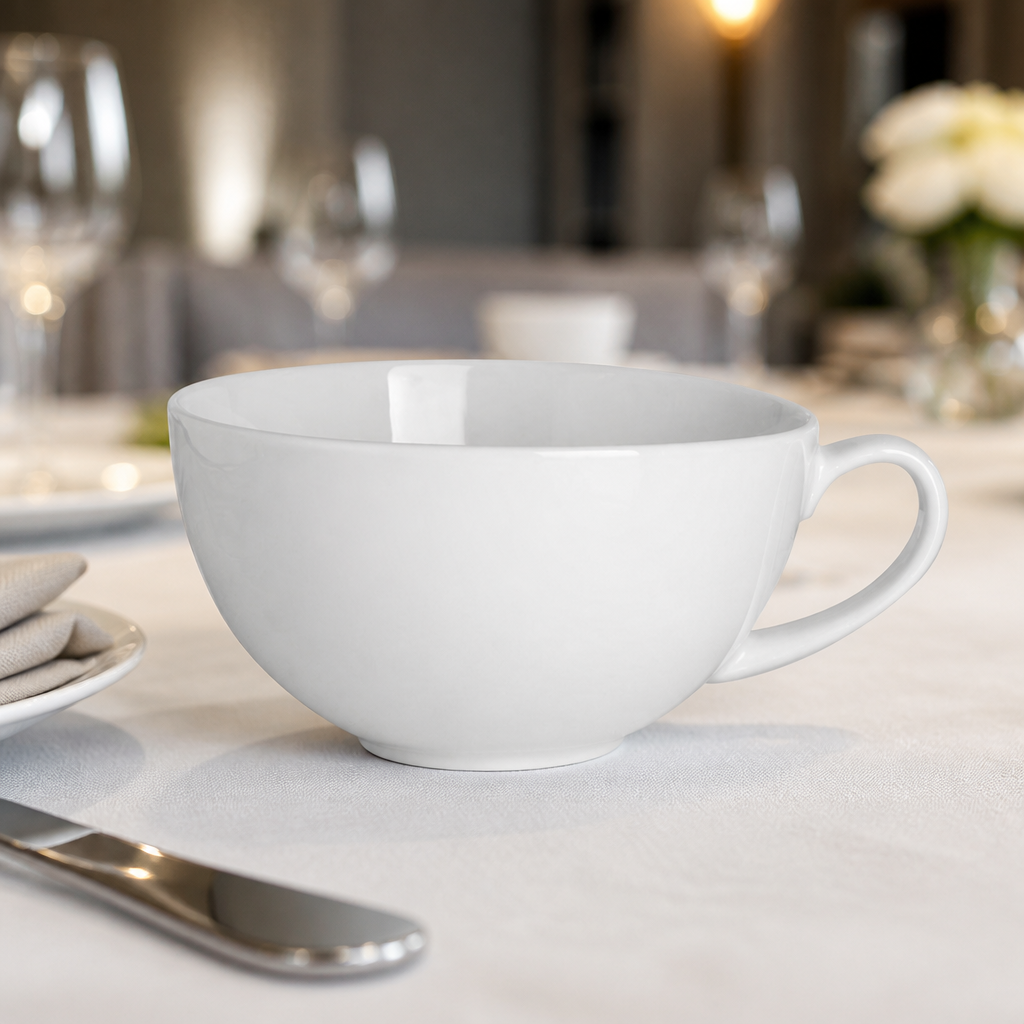 Commercial Porcelain Tea Cups 251ml - 36 Pack