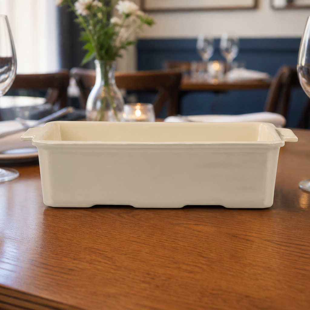 Commercial Roasting Dish 2.5L Stoneware Gratin Oven Safe