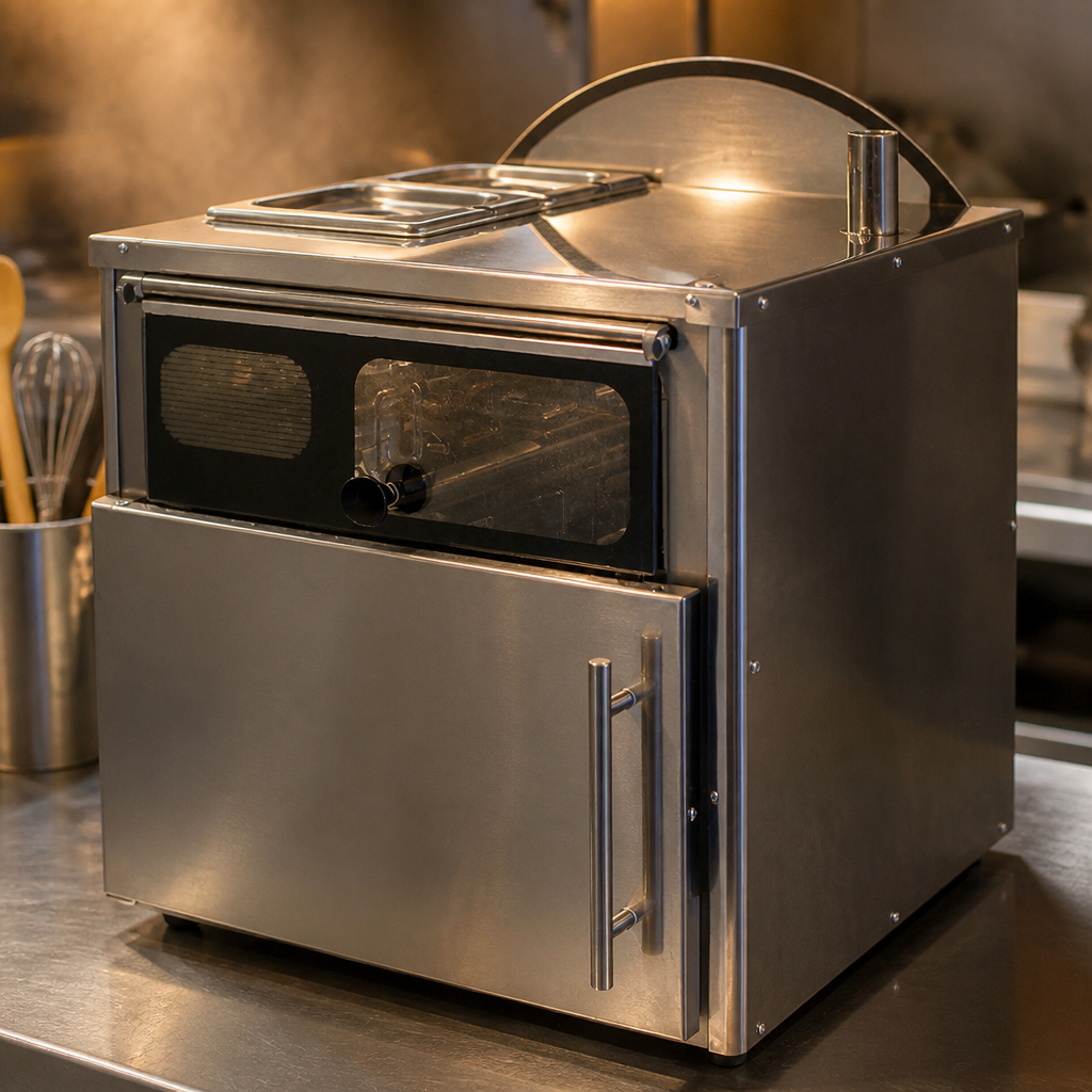 Compact Commercial Potato Baker with Bain Marie Top 4.5kg Capacity