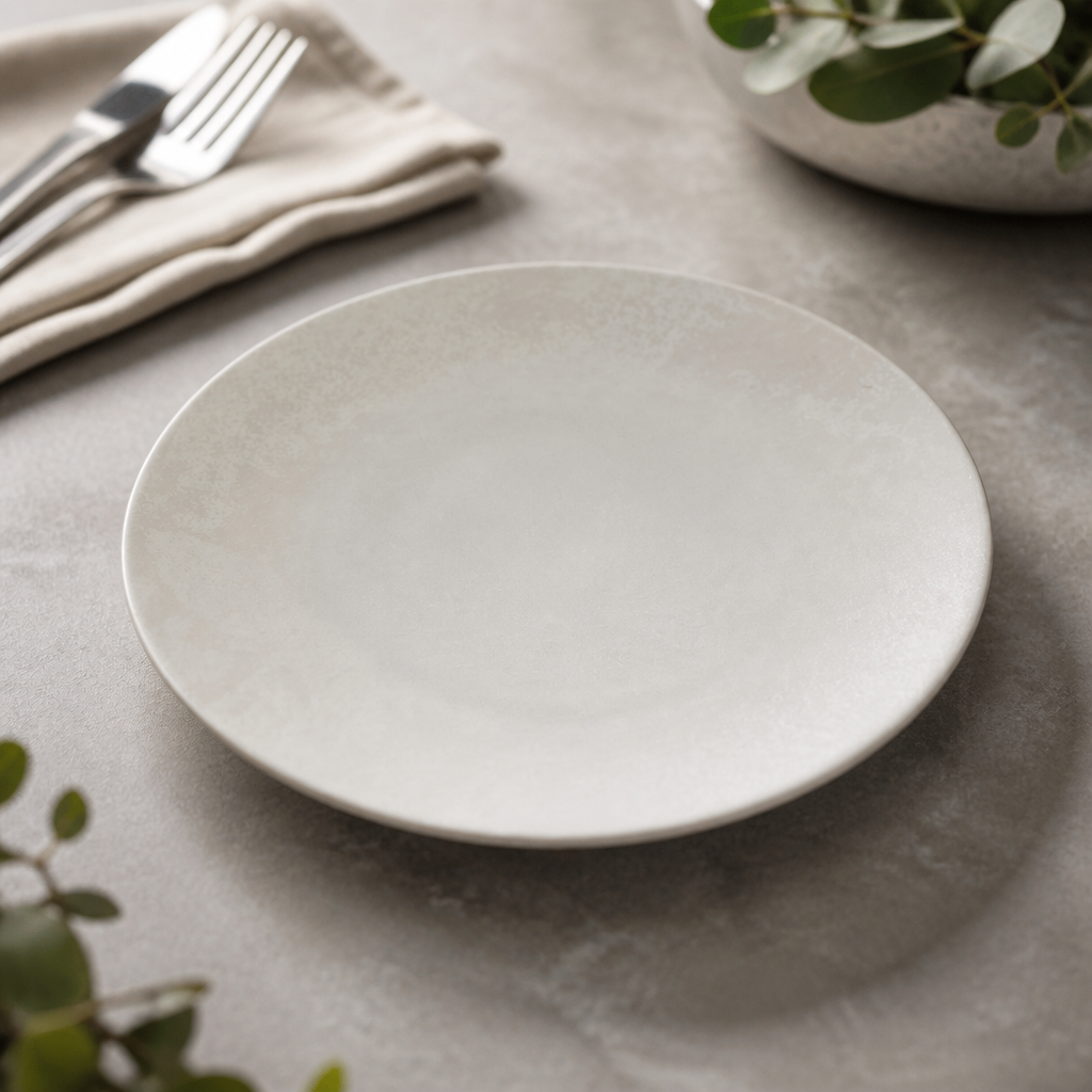 Crushed Velvet Pearl Coupe Plates 255mm Set of 6