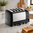 Commercial 4 Slice Toaster Black Perfect For Even Toasting
