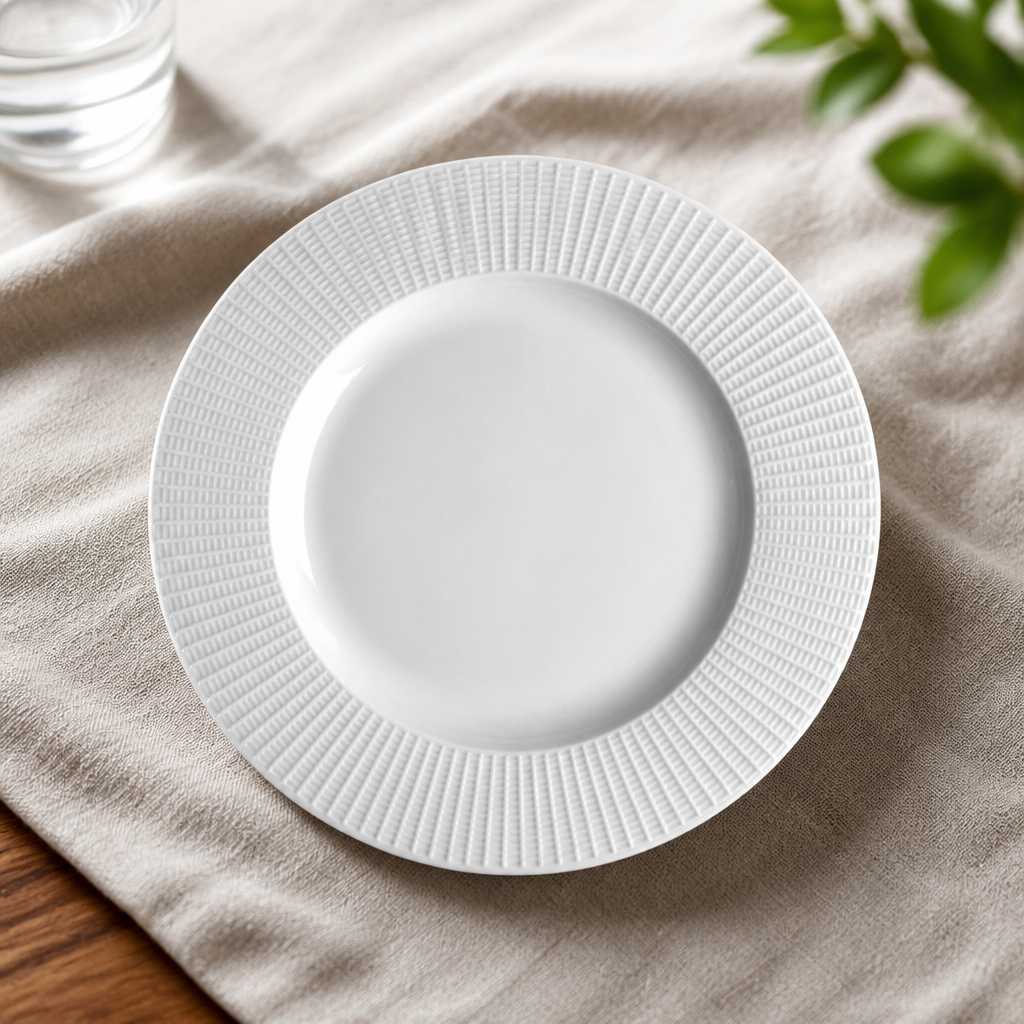 202.5mm Commercial Mid Rim Plates - 24 Pack Ceramic