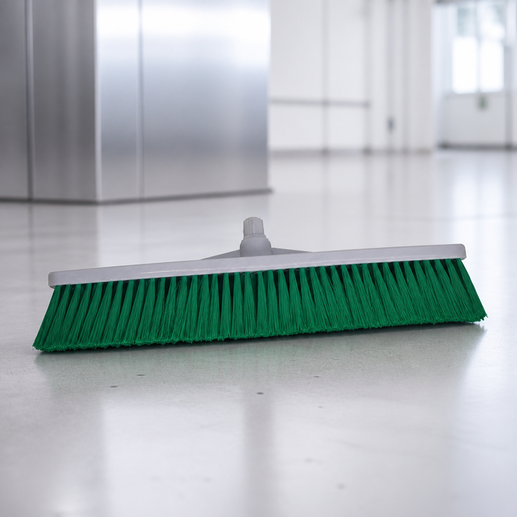 Commercial Hygiene Broom Head Soft Bristle Green 305mm