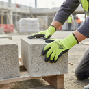 Premium High Visibility Insulated Latex Palm Coated Builders Grip Glove for Enhanced Warmth and Grip in Wet and Dry Conditions