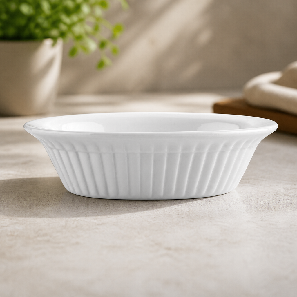 Commercial Oval Pie Dishes 170mm Porcelain 6 Pack