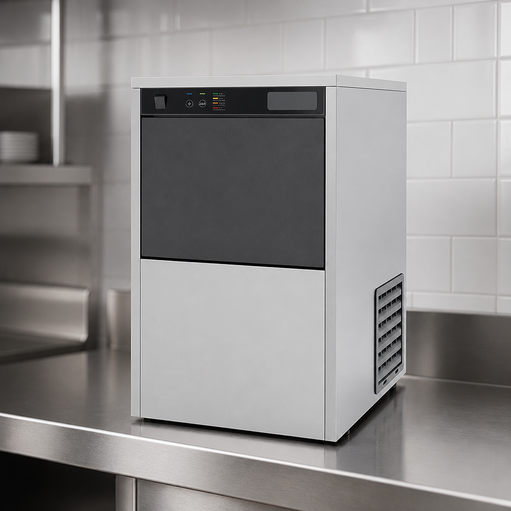 Commercial Countertop Ice Machine 20kg Daily Capacity UVC