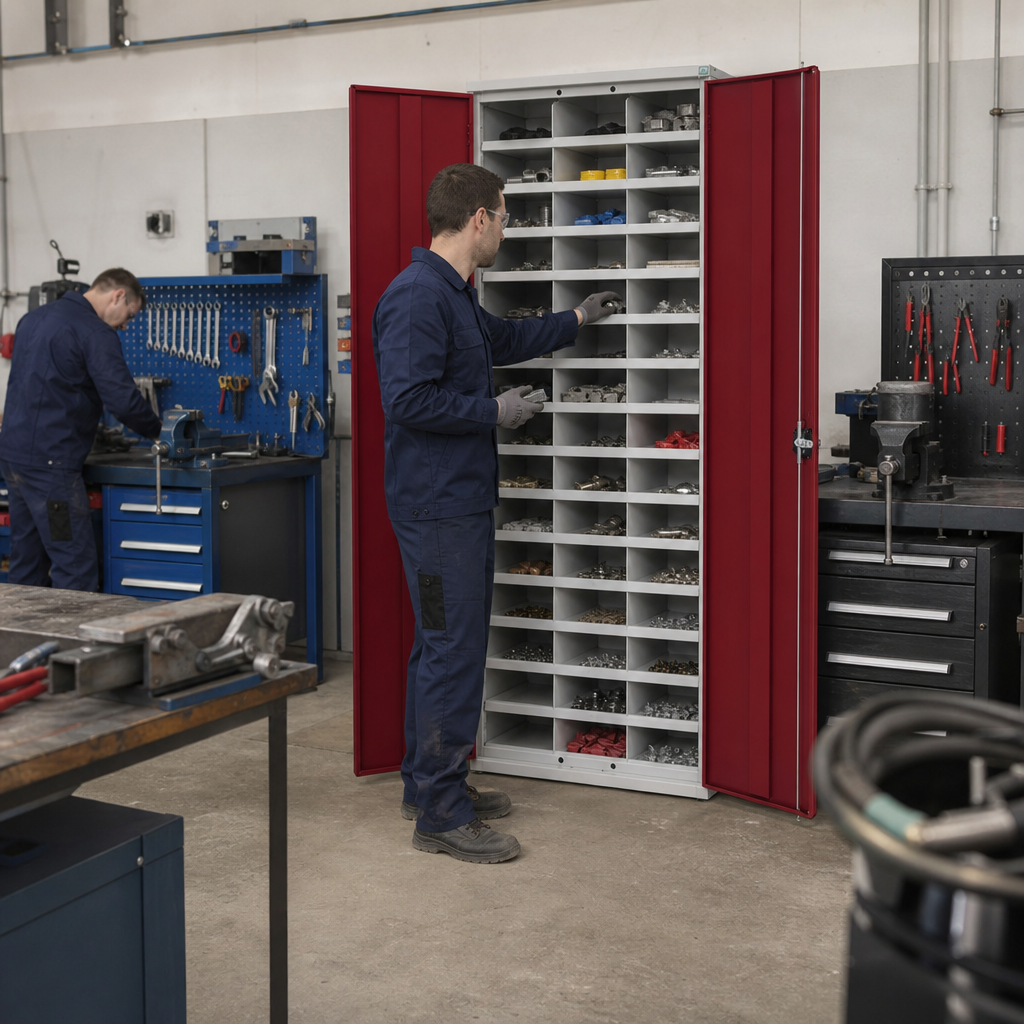 45 Compartment Metal Storage Cupboard 2000x800mm