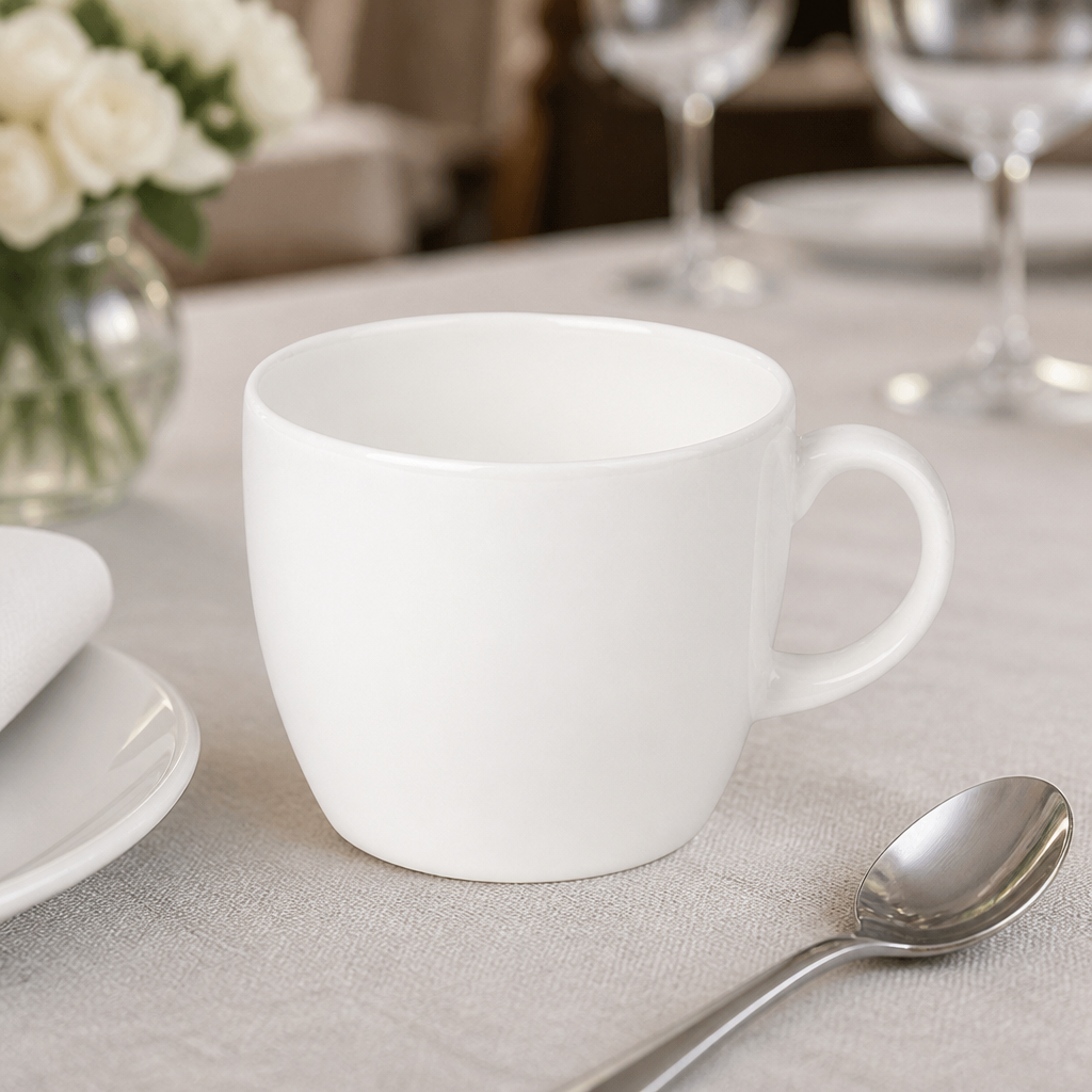200ml Commercial Bone China Coffee Cups - 6 Pack
