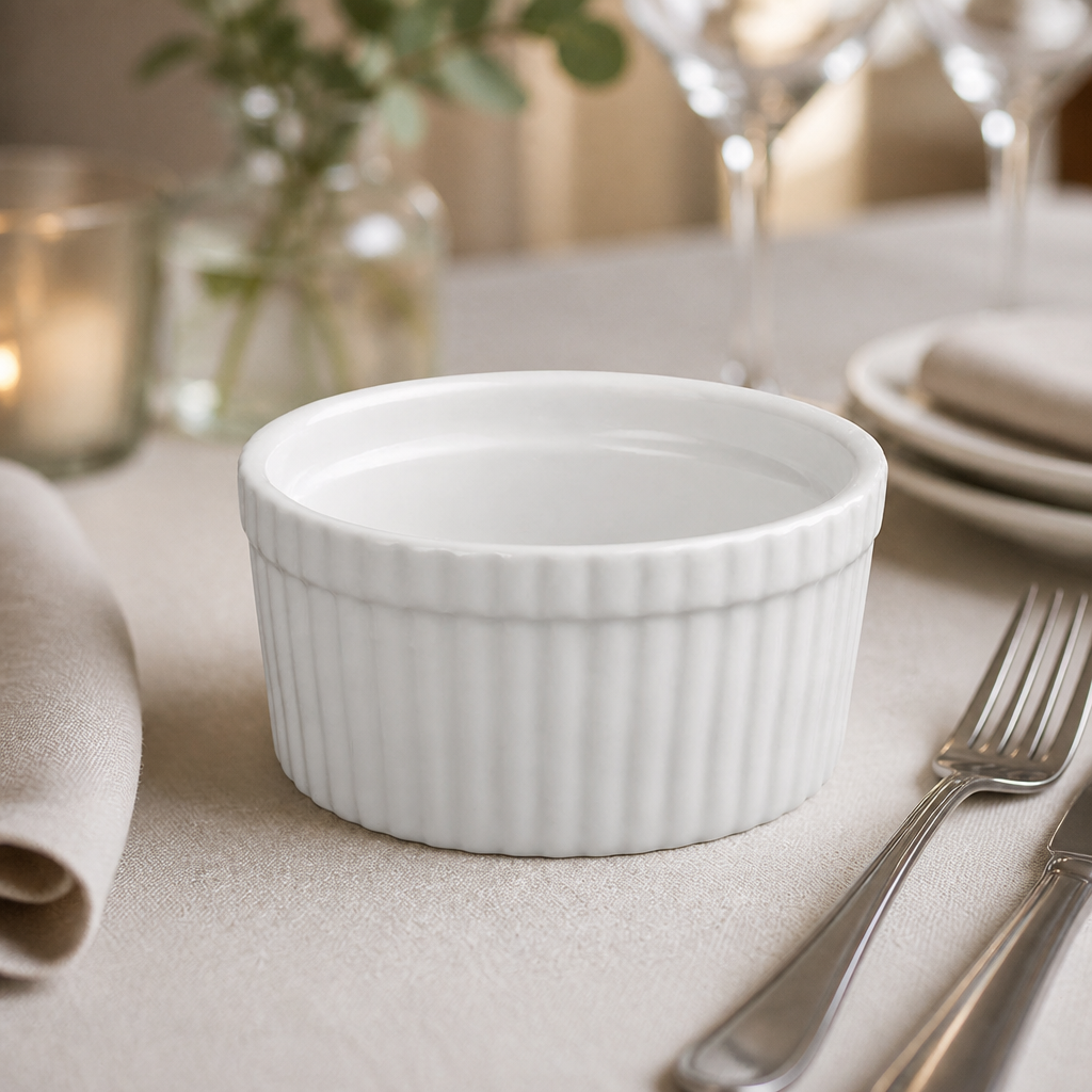 Commercial Souffle Dishes 105mm Whiteware 6 Pack Porcelain