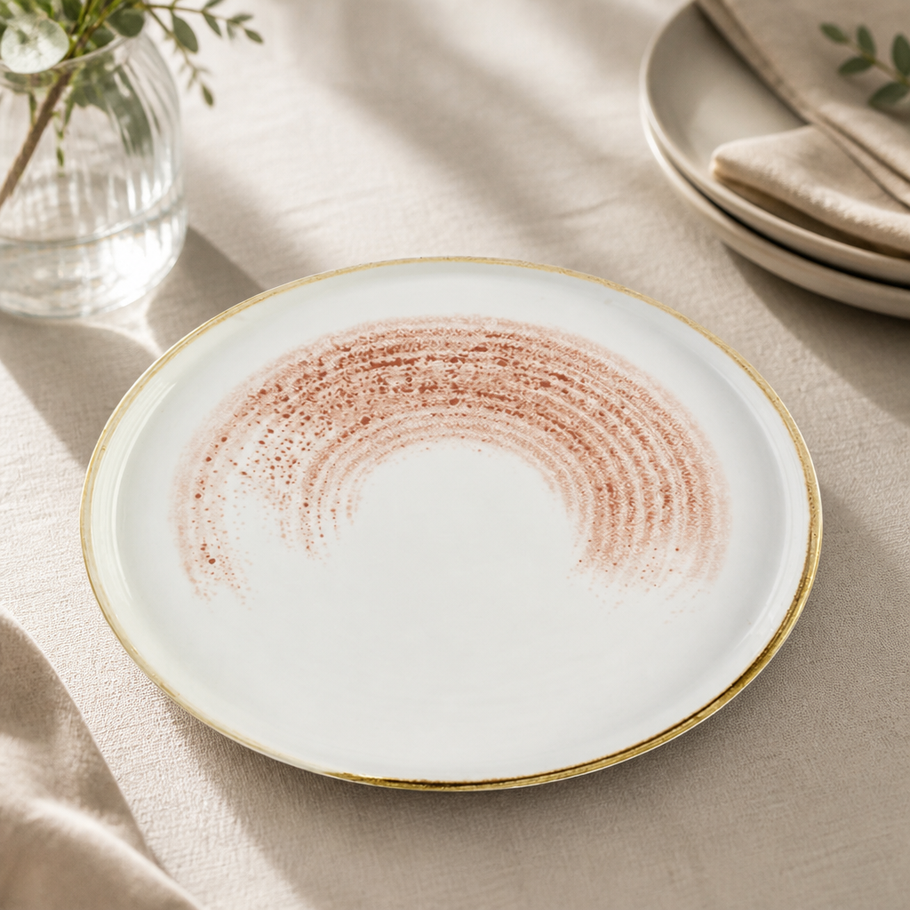 Commercial Coral Walled Plates 210mm - 6 Pack