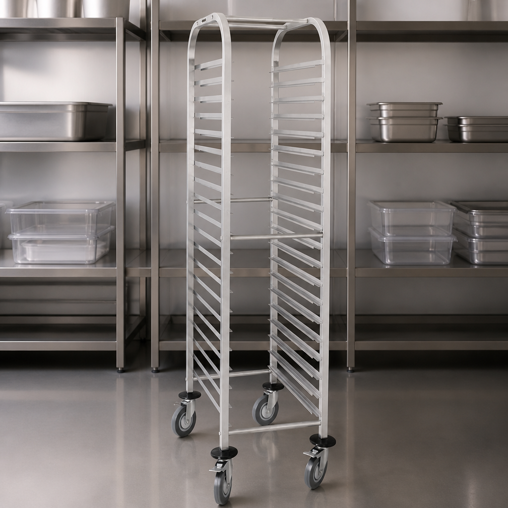 Commercial Racking Trolley 20 Level Capacity Stainless Steel