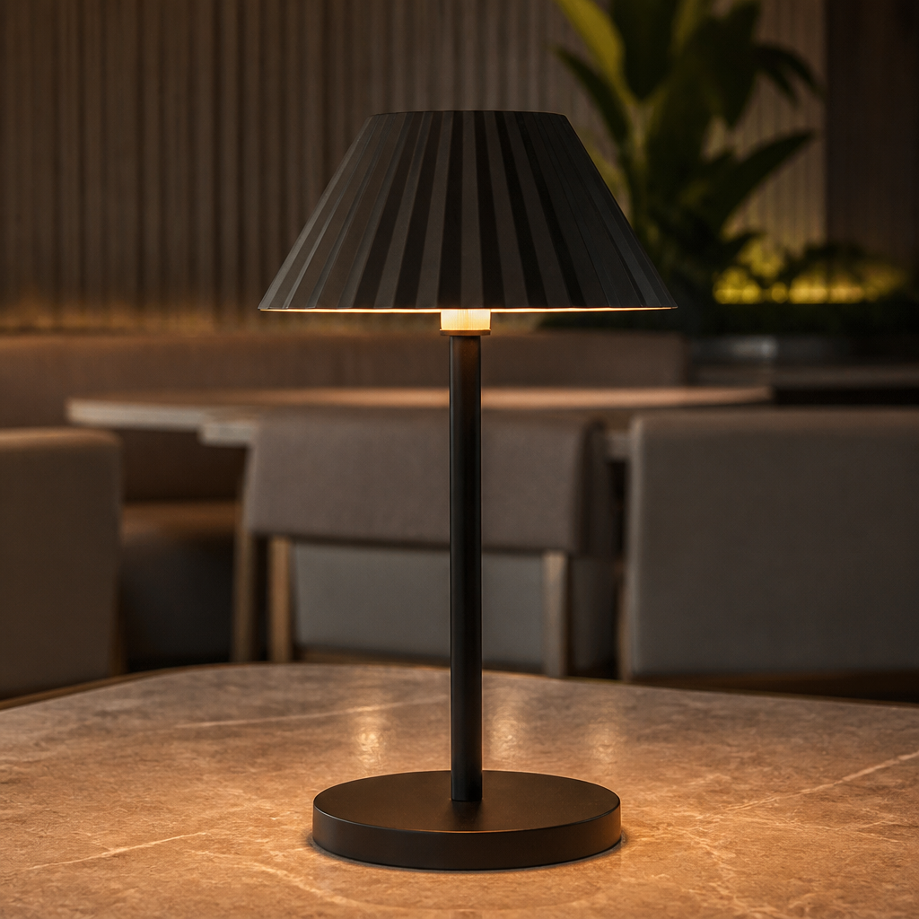 Cordless Table Lamp 230mm Rechargeable Black LED 6 Pack