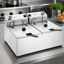 Commercial Electric Fryer with Timer 2 x 5L Capacity