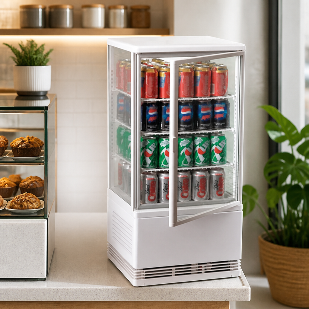 68L Commercial Countertop Display Fridge with Adjustable Shelves