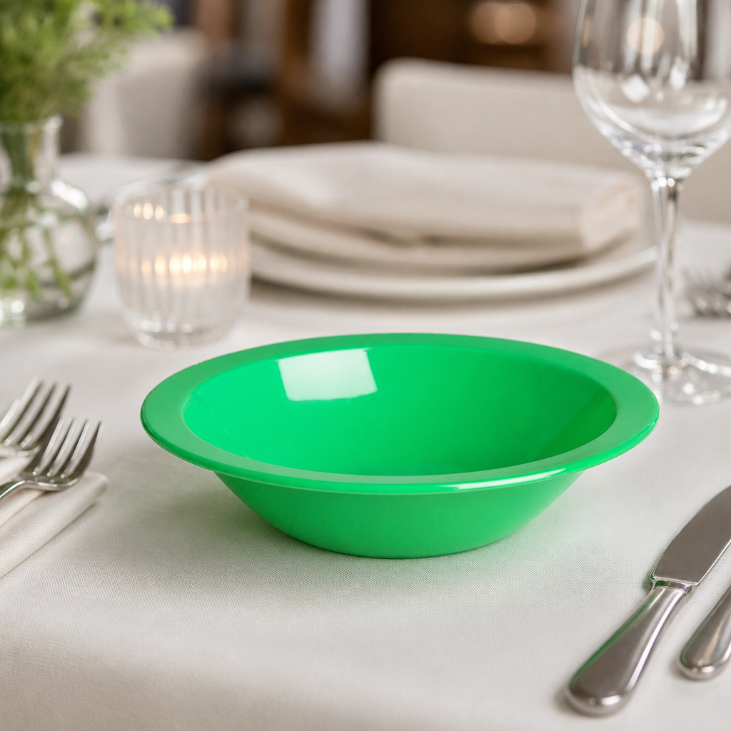Commercial Polypropylene Salad Bowls 174mm Green 12 Pack