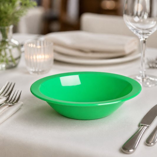 Commercial Polypropylene Salad Bowls 174mm Green 12 Pack
