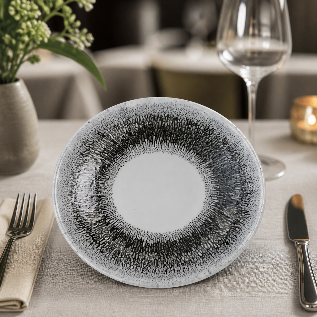 Commercial Coupe Bowls 182mm Quartz Black 12 Pack