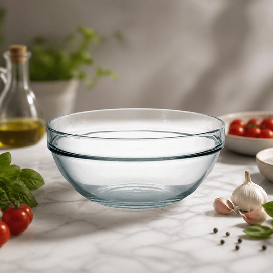 Commercial Mixing Bowls 2.9Ltr Toughened Glass - 6 Pack