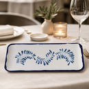 Commercial Stoneware Coupe Rectangular Platter 13.75 x 6.25 Inch