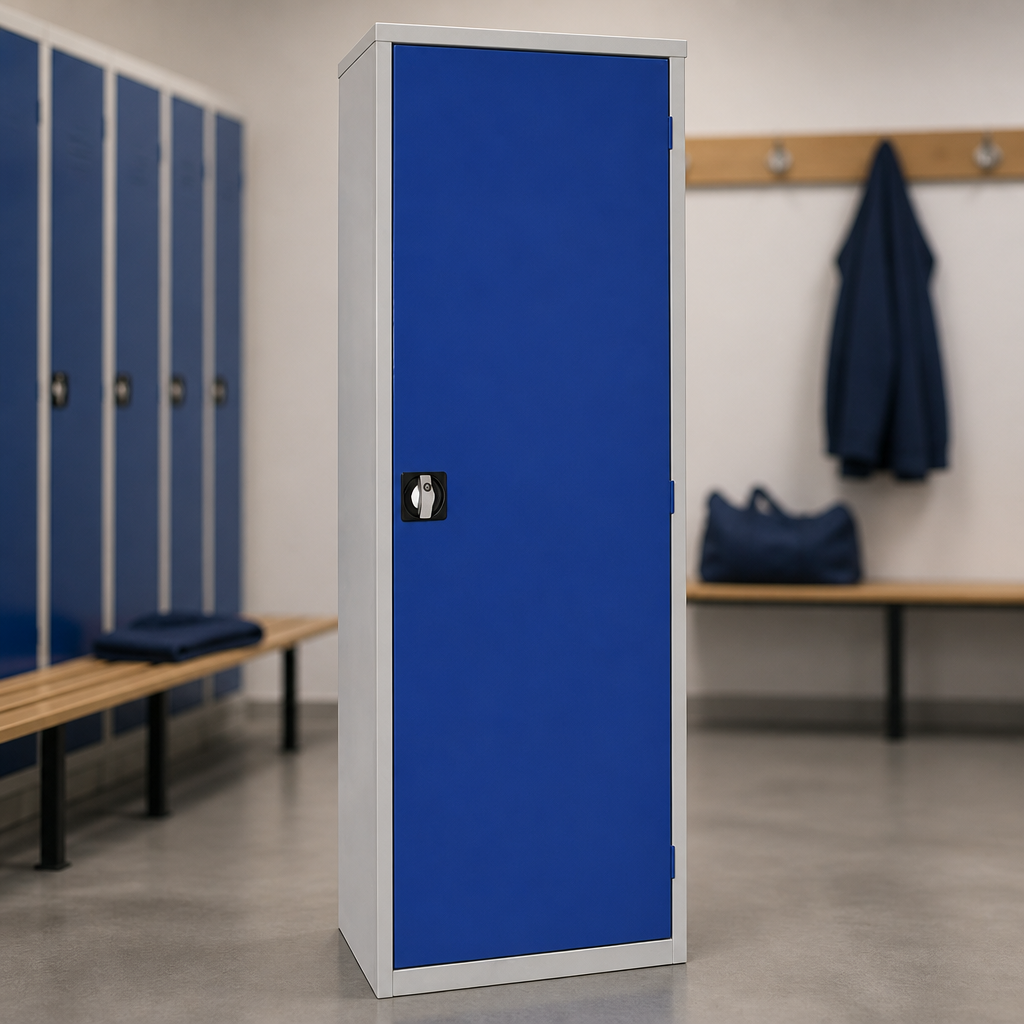Lockable Clothing Locker Blue 610mm for Staff Rooms and Storage