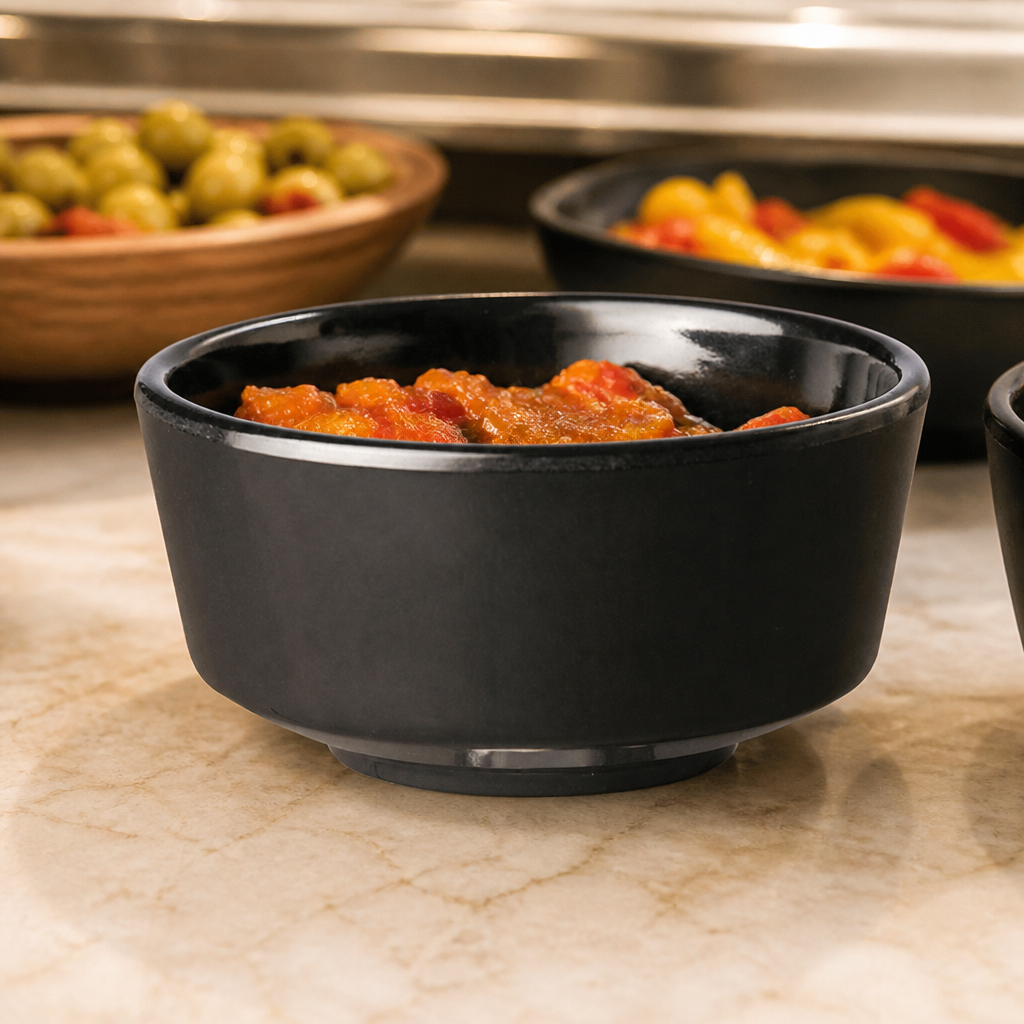 Commercial Melamine Round Fruit Bowl 6 Inch 700ml Capacity