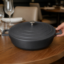 4Ltr Commercial Shallow Casserole Dish Induction Safe Cookware