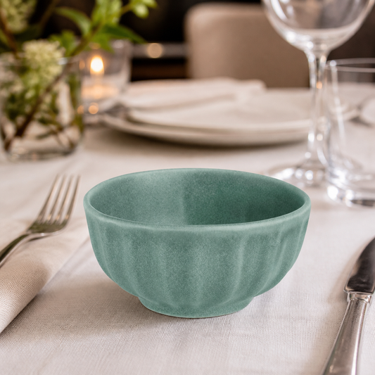 Commercial Deep Bowls Green 105mm Porcelain 12 Pack