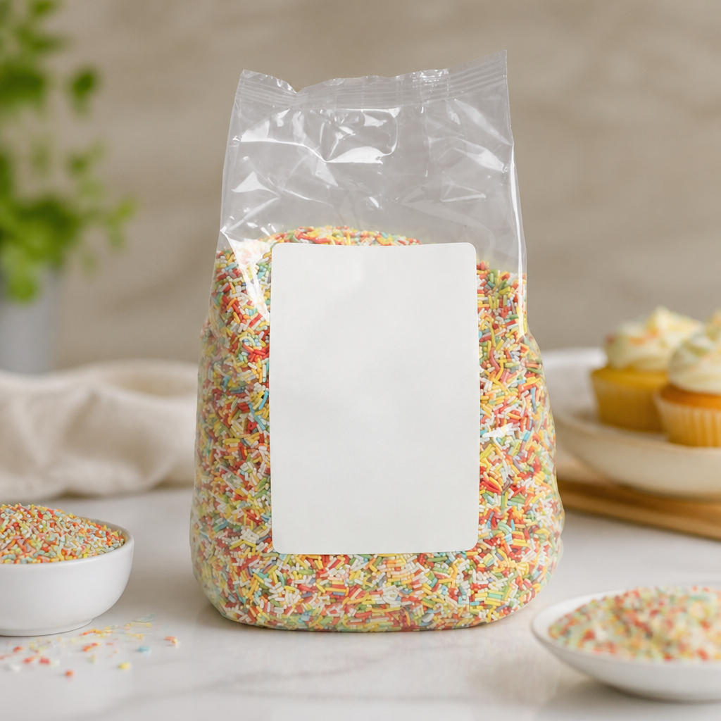 1kg Commercial Multicoloured Sugar Strands for Drink Toppings