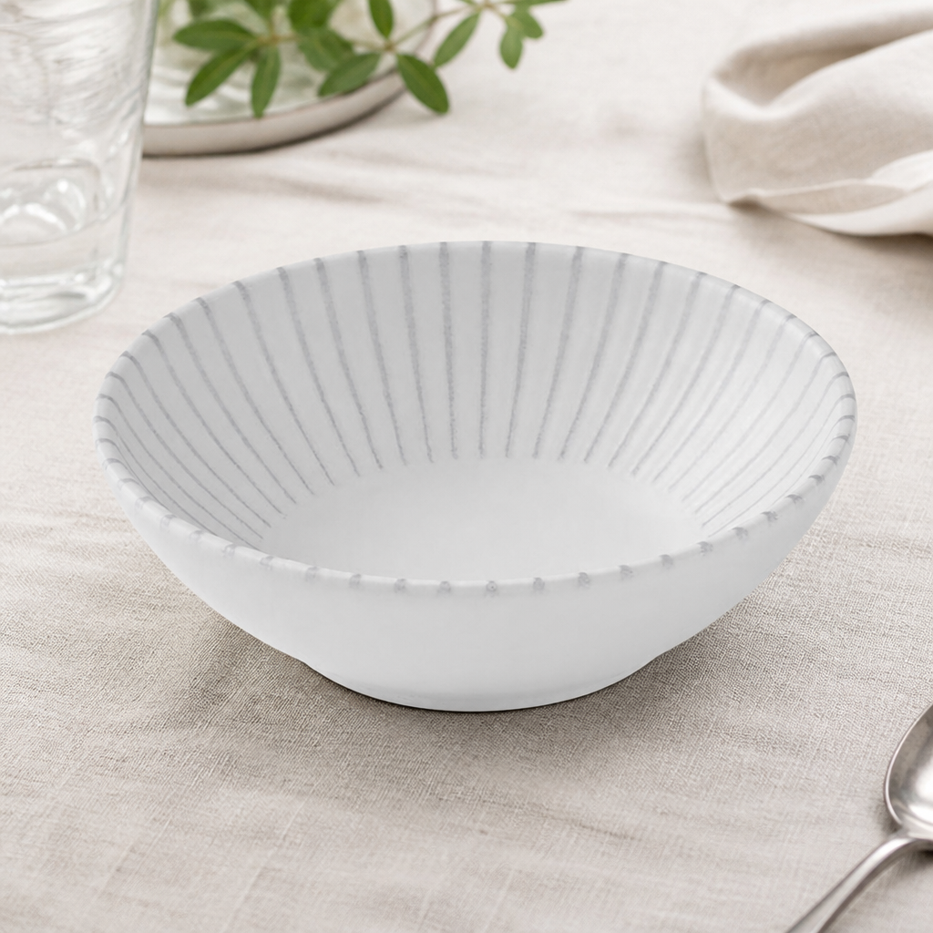 Contour Shallow Bowls Grey 130mm (12 Pack)