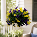 22" Artificial Pansy Ball Hanging Basket for Commercial Spaces