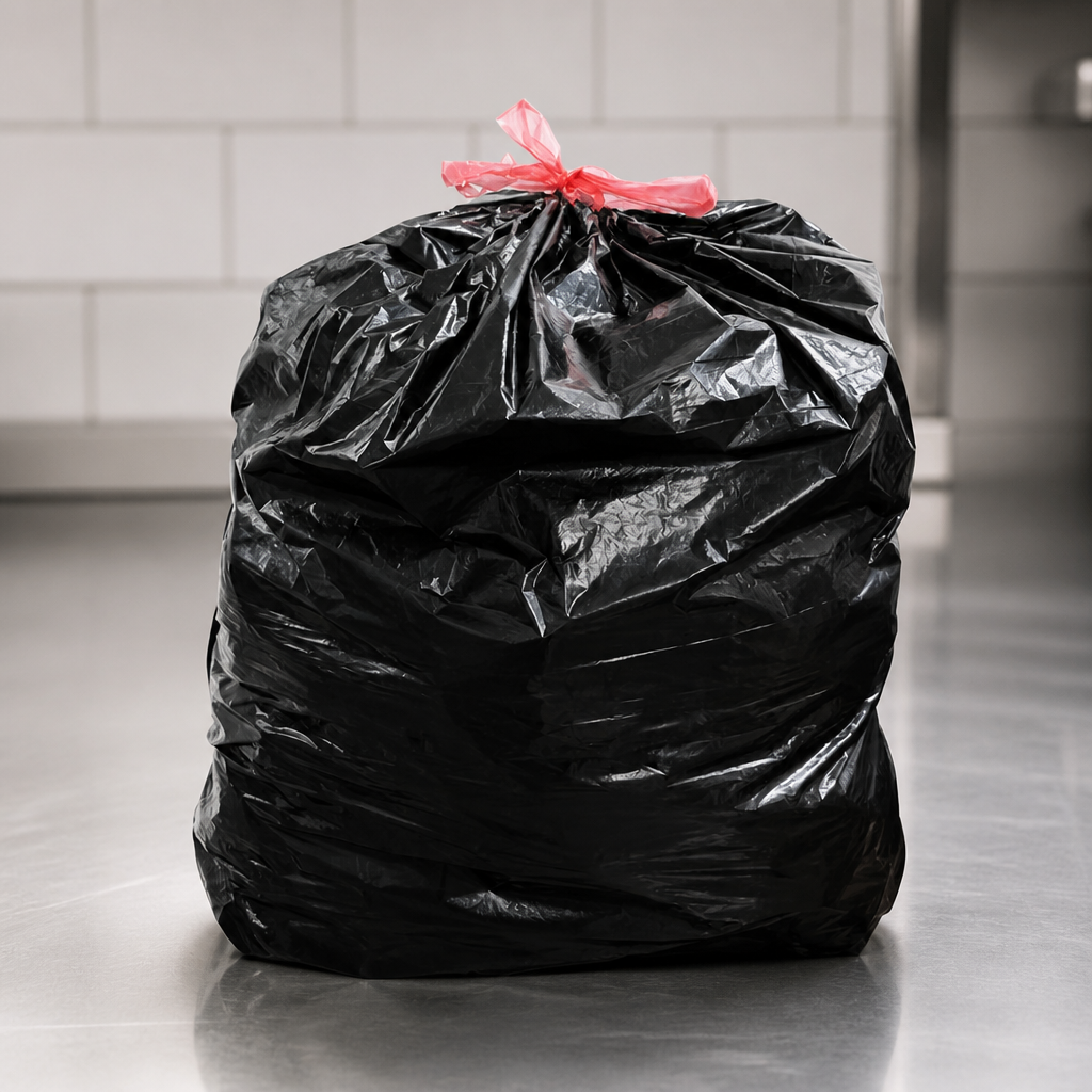 70L Medium Duty Commercial Bin Bags Black Pack of 50