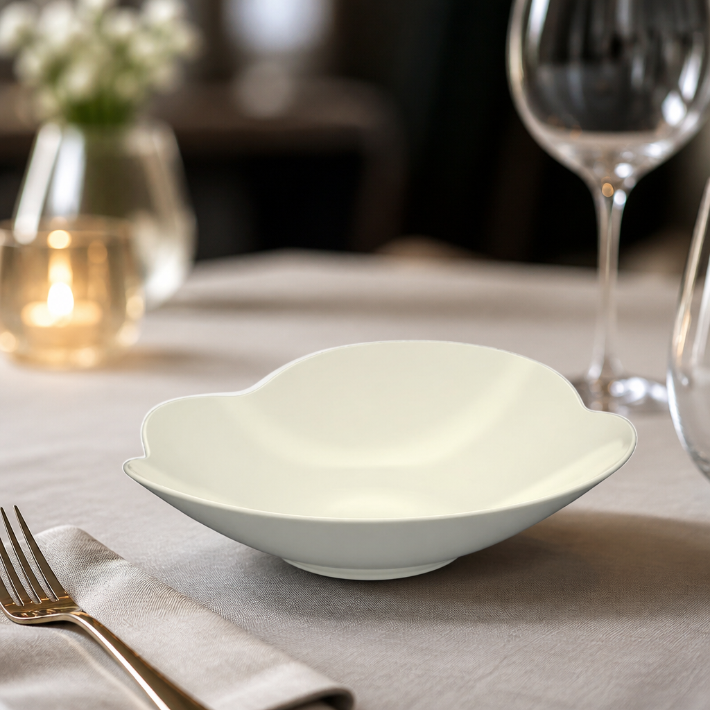 Pack of 12 microwave-safe organic dishes 110mm