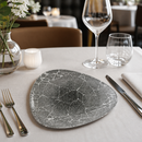 Commercial Kintsugi Triangle Plates 265mm Quartz Black 12 Pack